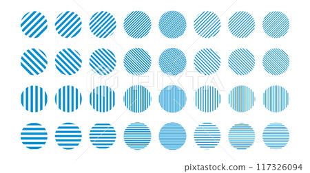 Striped pattern vector illustration set Striped pattern isolated 117326094
