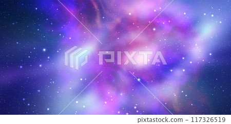 Space vector background with realistic nebula and shining stars. Magic colorful galaxy with stardust 117326519