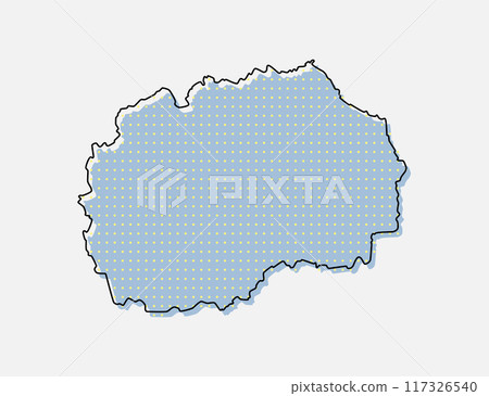Vector map North Macedonia for points, template Vector map North Macedonia for points, template 117326540