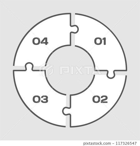 Diagram infographic for 4 steps, circle puzzle Diagram infographic for 4 steps, circle puzzle 117326547