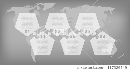 Transparent diagram infographic process on 6 steps Transparent diagram infographic process on 6 steps 117326549