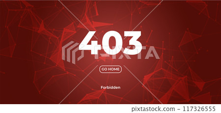 403 Forbidden error page. Vector layout template 403 Forbidden error page. Vector layout template 117326555