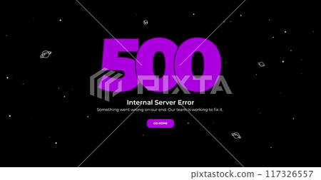 500 Internal Server Error. Vector layout template 117326557