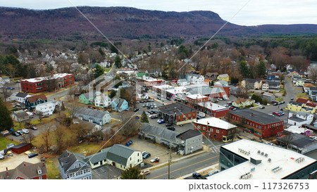 Aerial scene of Easthampton, Massachusetts, United States Aerial scene of Easthampton, Massachusetts, United States 117326753