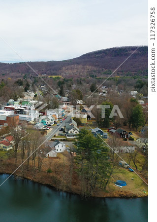 Aerial vertical view of Easthampton, Massachusetts, United States Aerial vertical view of Easthampton, Massachusetts, United States 117326758