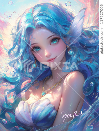 Blue Haired Mermaid Blue Haired Mermaid 117327006