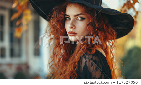 Enchanting Witch in Autumn Forest Enchanting Witch in Autumn Forest 117327056