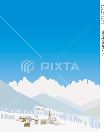 Santa Maddalena, Dolomites, Italy, Winter 117327741