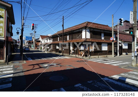 Streetscape around JR Aizuwakamatsu Station in Aizuwakamatsu City, Fukushima Prefecture Streetscape around JR Aizuwakamatsu Station in Aizuwakamatsu City, Fukushima Prefecture 117328148