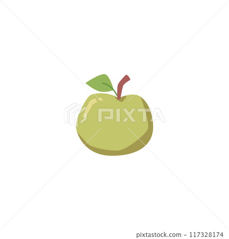 Fresh green apple vector flat icon, whole juicy apple fruit, healthy natural vitamin food, organic sweet farm harvest Fresh green apple vector flat icon, whole juicy apple fruit, healthy natural vitamin food, organic sweet farm harvest 117328174