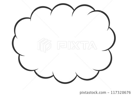 簡單的雲狀氣泡 簡單的雲狀氣泡 117328676