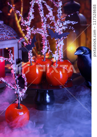 Glazed apples Halloween 117328688