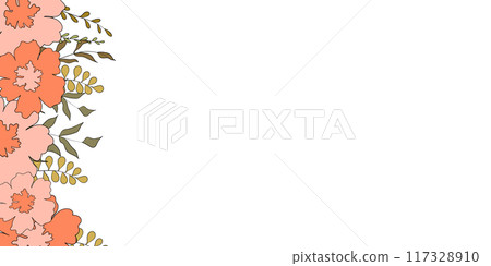 Hello spring banners collection. Background with color leaves, flowers. Nature concept design. Modern floral compositions in trendy flat simple style. Vector illustration for poster, greeting card Hello spring banners collection. Background with color leaves, flowers. Nature concept design. Modern floral compositions in trendy flat simple style. Vector illustration for poster, greeting card 117328910