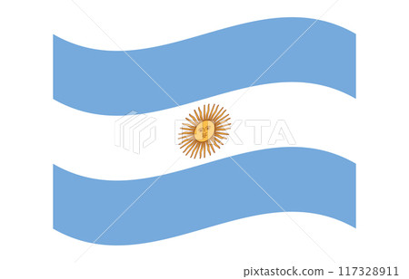 Flag of Argentina. Argentine national symbol in official colors. Template icon. Abstract vector background Flag of Argentina. Argentine national symbol in official colors. Template icon. Abstract vector background 117328911