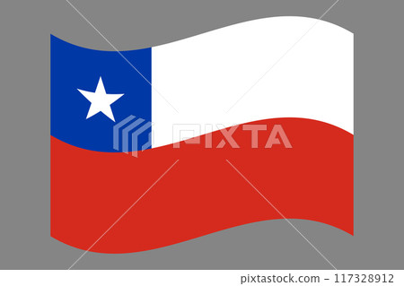 Flag of Chile. Chilean national symbol in official colors. Template icon. Abstract vector background Flag of Chile. Chilean national symbol in official colors. Template icon. Abstract vector background 117328912