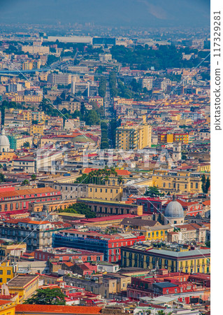 Naples cityscape in Italy 117329281