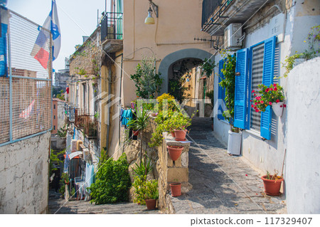 Beautiful streets of Naples, Italy 117329407