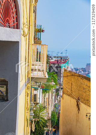 Beautiful streets of Naples, Italy 117329409