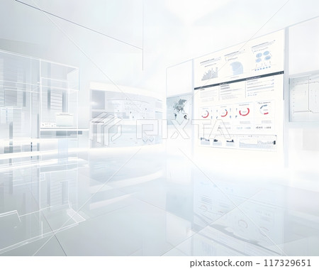 Cutting-Edge Electronic Government System Interface on Pure White Backdrop Cutting-Edge Electronic Government System Interface on Pure White Backdrop 117329651