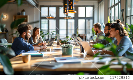 Business people working together in the office 117329815
