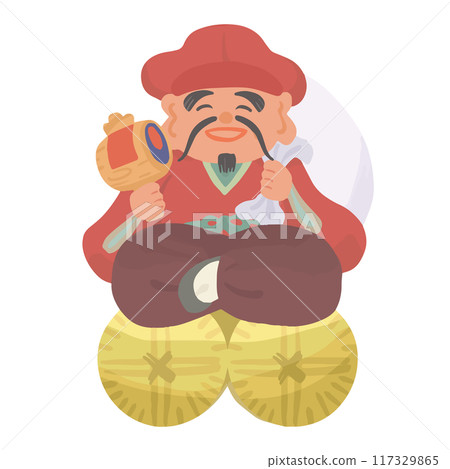 Hand-drawn illustration of Daikoku 117329865