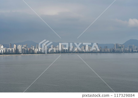 Landscape view of the beaches of Santos Landscape view of the beaches of Santos 117329884