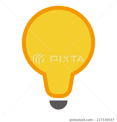 簡單的燈泡圖標 117330037