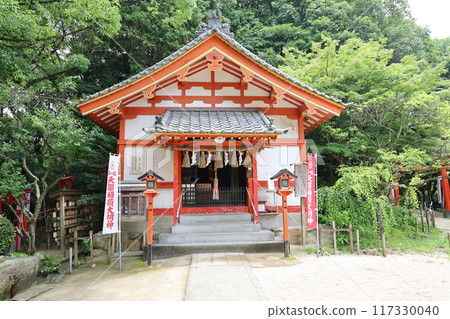A view of Tenkai Inari Shrine in the grounds of Dazaifu Tenmangu Shrine in Fukuoka Prefecture A view of Tenkai Inari Shrine in the grounds of Dazaifu Tenmangu Shrine in Fukuoka Prefecture 117330040