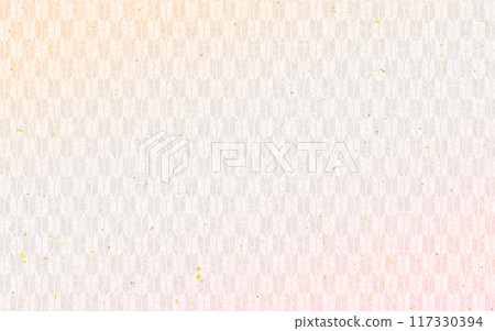 Seamless Japanese pattern, gold leaf pattern on washi paper. Seamless Japanese pattern, gold leaf pattern on washi paper. 117330394