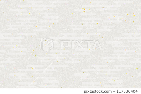 Seamless Japanese pattern, gold leaf pattern on washi paper. Seamless Japanese pattern, gold leaf pattern on washi paper. 117330404