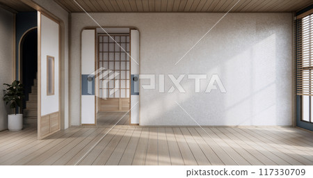 Japan style living area in living room japan style and decoration. 117330709