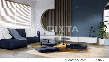 Minimal sofa armchair on interior design modern living room  contemporary style. 117330728