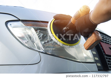 Polishing and painting motorcycles and cars. Polishing and painting motorcycles and cars. 117332797