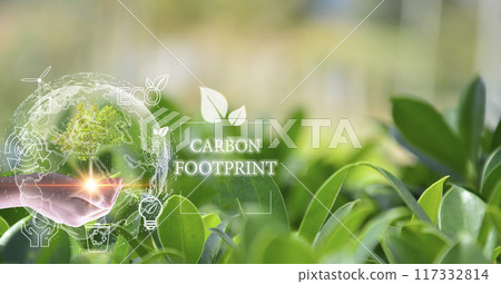 Ideas for reducing CO2 emissions, turning to clean energy for a green world and green industry,Carbon Footprint Ideas for reducing CO2 emissions, turning to clean energy for a green world and green industry,Carbon Footprint 117332814