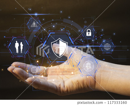 Keypad, cyber shield, lock, technology security system. Digital link. Cyber security with advanced technology. Keypad, cyber shield, lock, technology security system. Digital link. Cyber security with advanced technology. 117333160