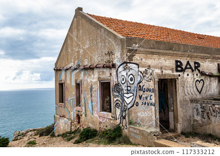 Abandoned building at Cabo Espichel In Setubal District, Portugal 117333212