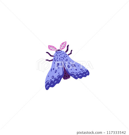 Moth, night butterfly vector flat icon, flying insect wildlife, magic esoteric and occult symbol, witchcraft alchemical Moth, night butterfly vector flat icon, flying insect wildlife, magic esoteric and occult symbol, witchcraft alchemical 117333542