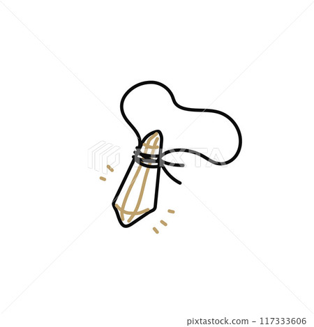 Magic crystal pendant on the rope, Wicca pagan faith symbol, esoteric and occult item mineral or gemstone vector line art 117333606