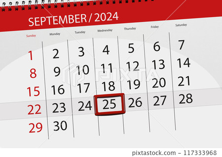 Calendar 2024, deadline, day, month, page, organizer, date, September, wednesday, number 25 117333968