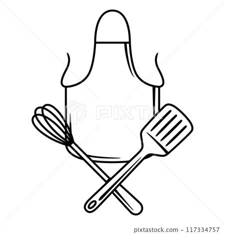 Illustration of kitchen utensils. Cooking tools for home and restaurant. Illustration of kitchen utensils. Cooking tools for home and restaurant. 117334757