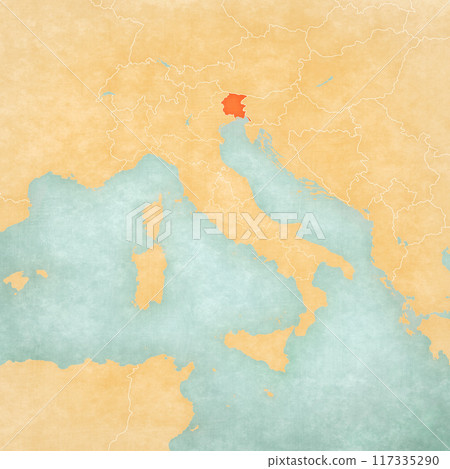 Map of Italy - Friuli-Venezia Giulia 117335290
