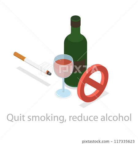 3D Isometric Flat Vector Illustration of Healthy Aging, Physical Activity and Health Care for Elderly Senior People. Item 6 117335623