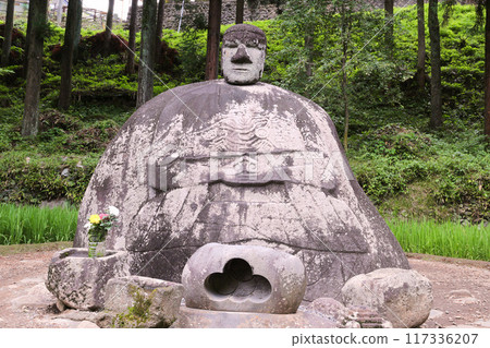 Shimo-Suwa Town, Suwa Taisha Shrine, Shimosha Harumiya, Manji Stone Buddha 117336207