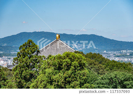 View of the Great Buddha Hall from Todaiji Temple's Nigatsudo Hall View of the Great Buddha Hall from Todaiji Temple's Nigatsudo Hall 117337093