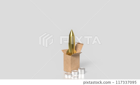 The rocket in cardboard box for Start up or Business concept 3d rendering. The rocket in cardboard box for Start up or Business concept 3d rendering. 117337095