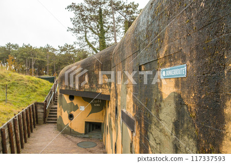 Bunker museum at Terschelling island in the Wadden Sea - Holland or the Netherlands 117337593