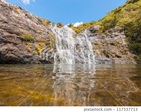 Les Sept Cascades or the seven waterfalls hike on Mauritius island Les Sept Cascades or the seven waterfalls hike on Mauritius island 117337713