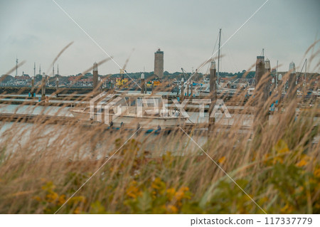 West-Terschelling at Terschelling island in the Wadden Sea - Holland or the Netherlands West-Terschelling at Terschelling island in the Wadden Sea - Holland or the Netherlands 117337779