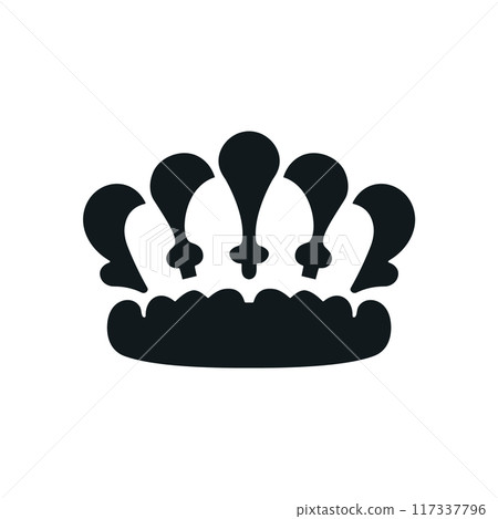 Crown vector king icon. Princess queen simple crown icon shape 117337796