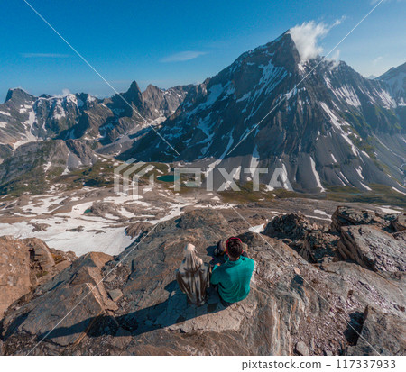 Pointe de la Rechasse in National Park of Vanoise, France Alps 117337933